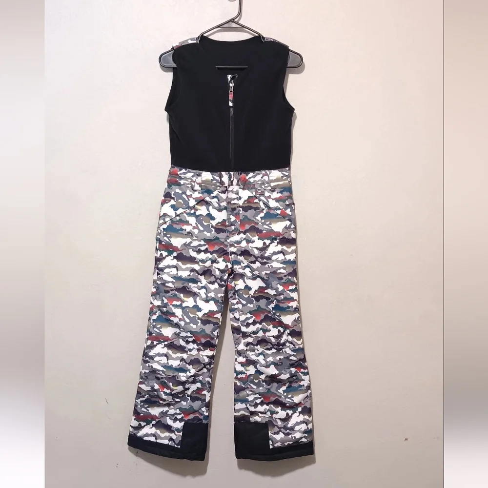 Arctic Girls-Boy‎ Limitless Fleece Top Bib Overall Black/White SzXS Thermal